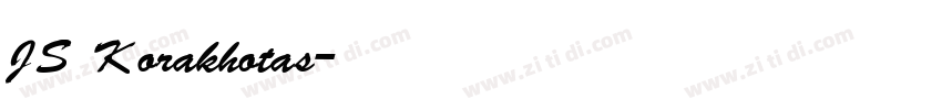 JS Korakhotas字体转换